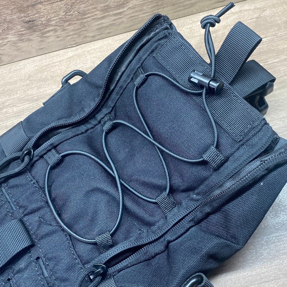 Unbranded MOLLE Utility Pouch Tactical Dump Bag Black OS Synthetic‎ Gear Storage - Picture 5 of 9